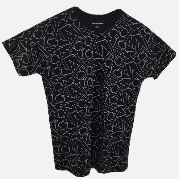 Calvin Klein Black and White Logo Tee - Picture 1 of 6